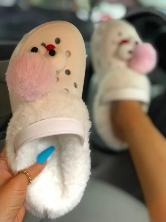 New Comfortable Summer Beach Ladies Winter Slippers Slides Footwear  Outdoor Wedges Platform Fur Slippers Garden Fluffy Shoes