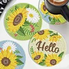 6PCS Sonnenblumenzwerg - 5d DIY Basteluntersetzer
