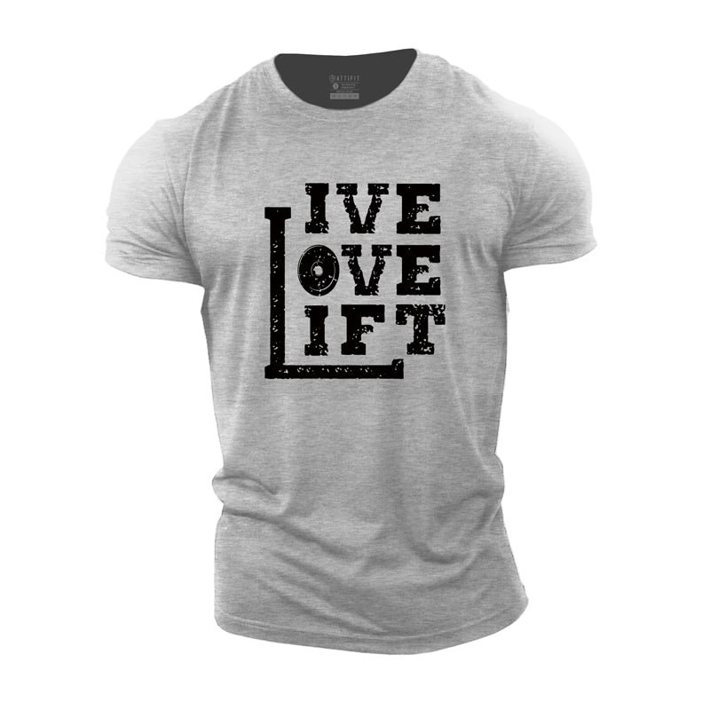 Cotton Live Love Lift Graphic Men's T-shirts tacday