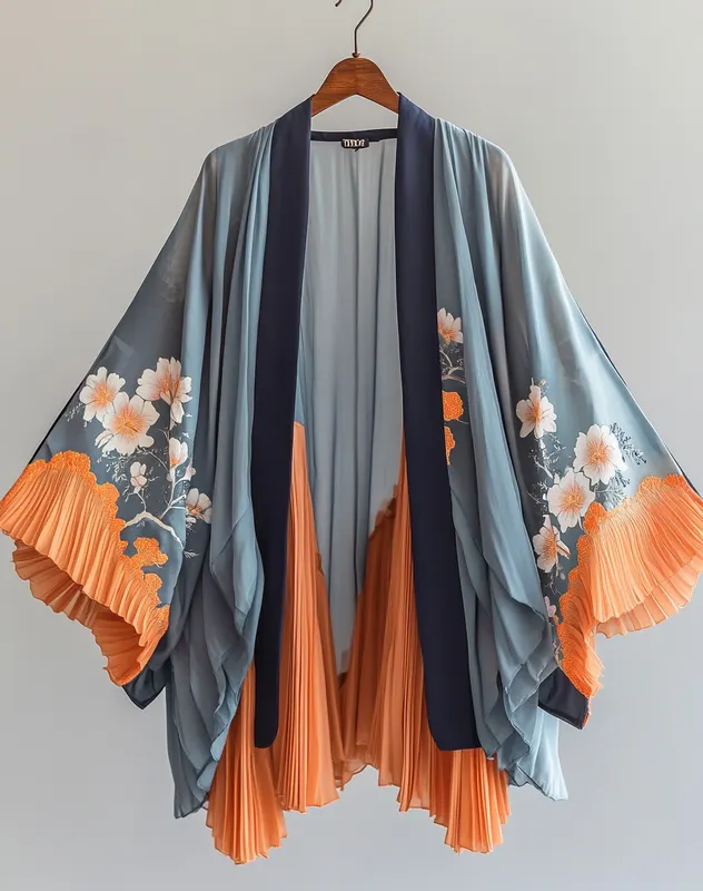 Summer cardigan with gradient stitching and embroidery 6bb2