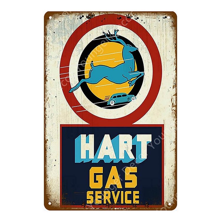 【20*30cm/30*40cm】Hart Gas Service - Vintage Tin Signs/Wooden Signs