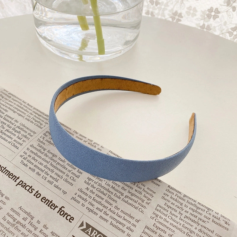 Retro Minimalist Women’s Solid Color Flower Cloth Hair Band