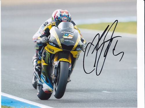 MotoGP COLIN EDWARDS Signed TECH 3 YAMAHA Colour Photo Poster painting