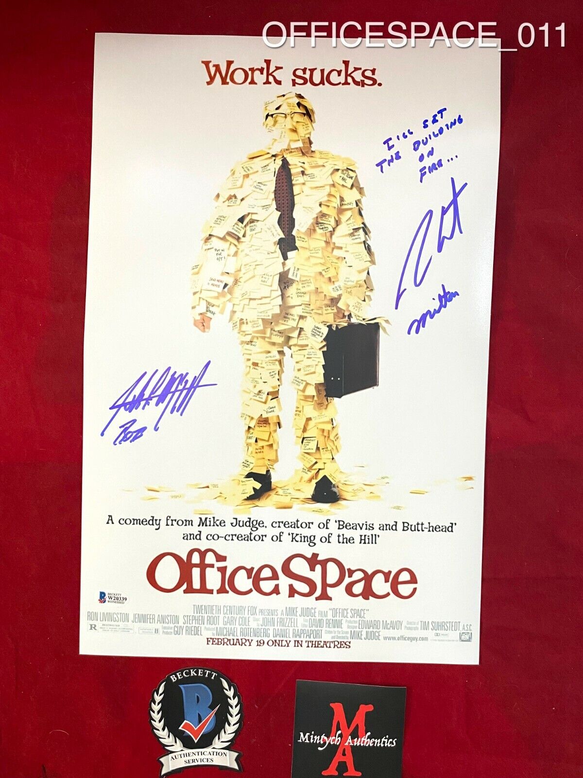 JOHN MCGINLEY & STEPHEN ROOT SIGNED 11x17 Photo Poster painting! OFFICE SPACE! BECKETT COA!