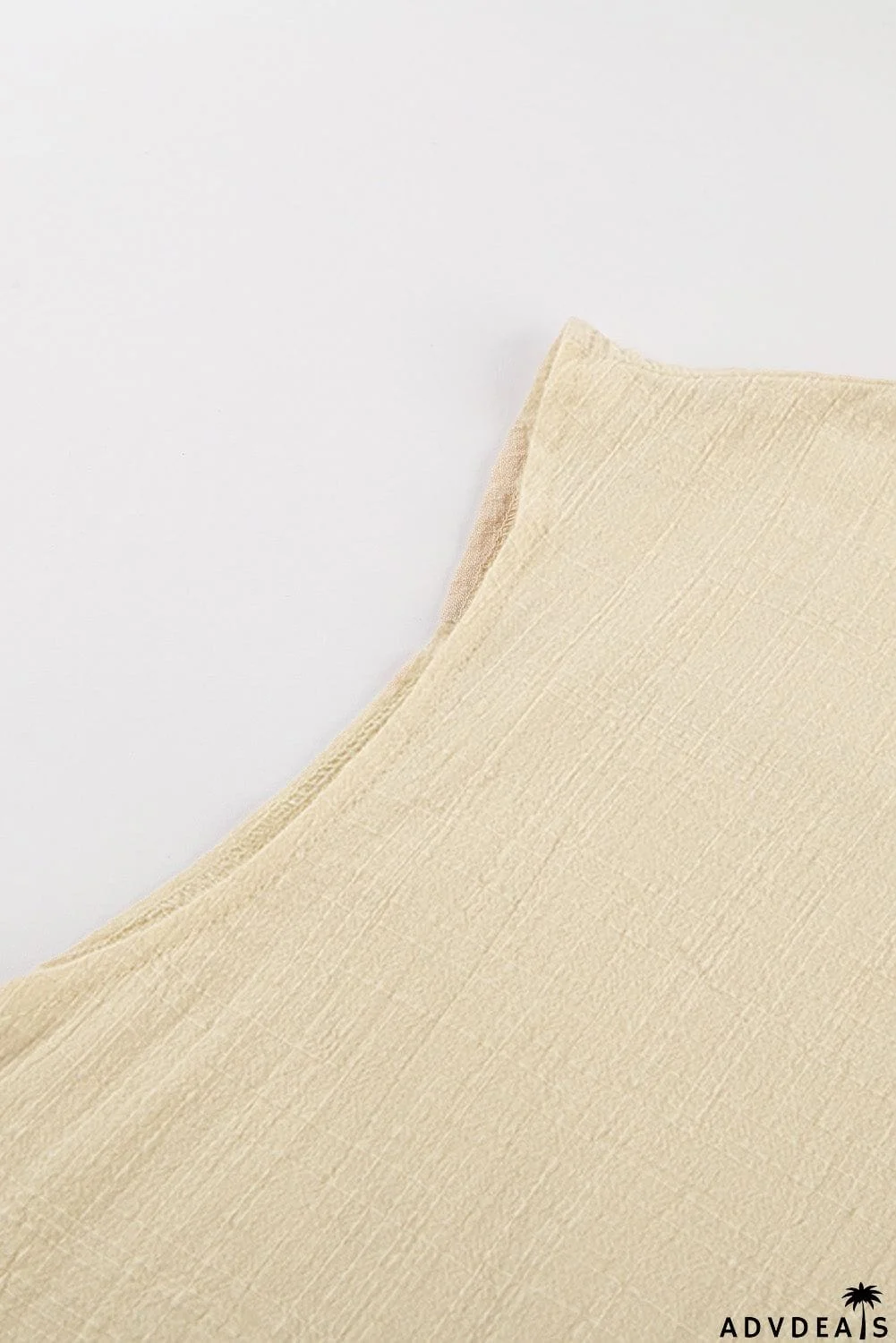 Turn-down Collar Button Front Tank