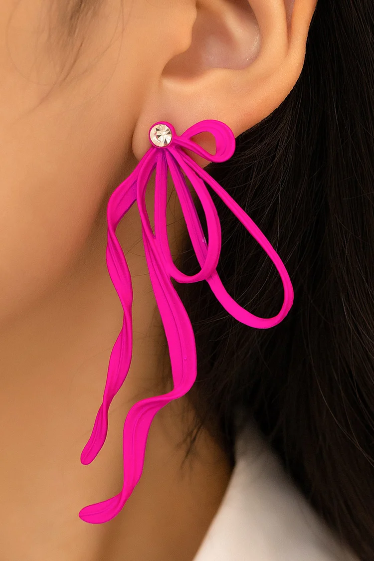 Fashionable Gold Irregular Bow Stud Earrings 2024 - Xpluswear