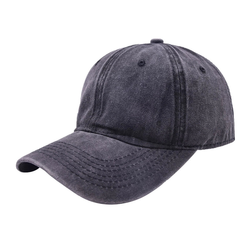 Unisex Retro Solid Color Curved Eaves Baseball Cap