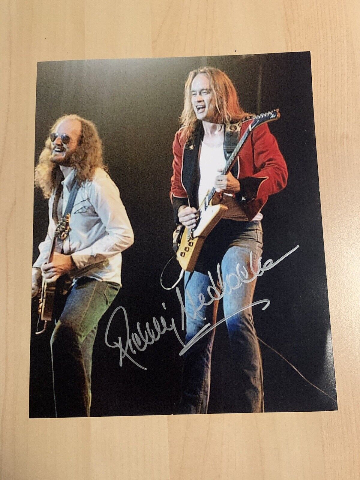 RICKEY MEDLOCKE SIGNED 8x10 Photo Poster painting AUTOGRAPHED BLACKFOOT LYNYRD SKYNYRD COA