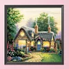 House - 3 strands 11CT Stamped Cross Stitch 40*40cm