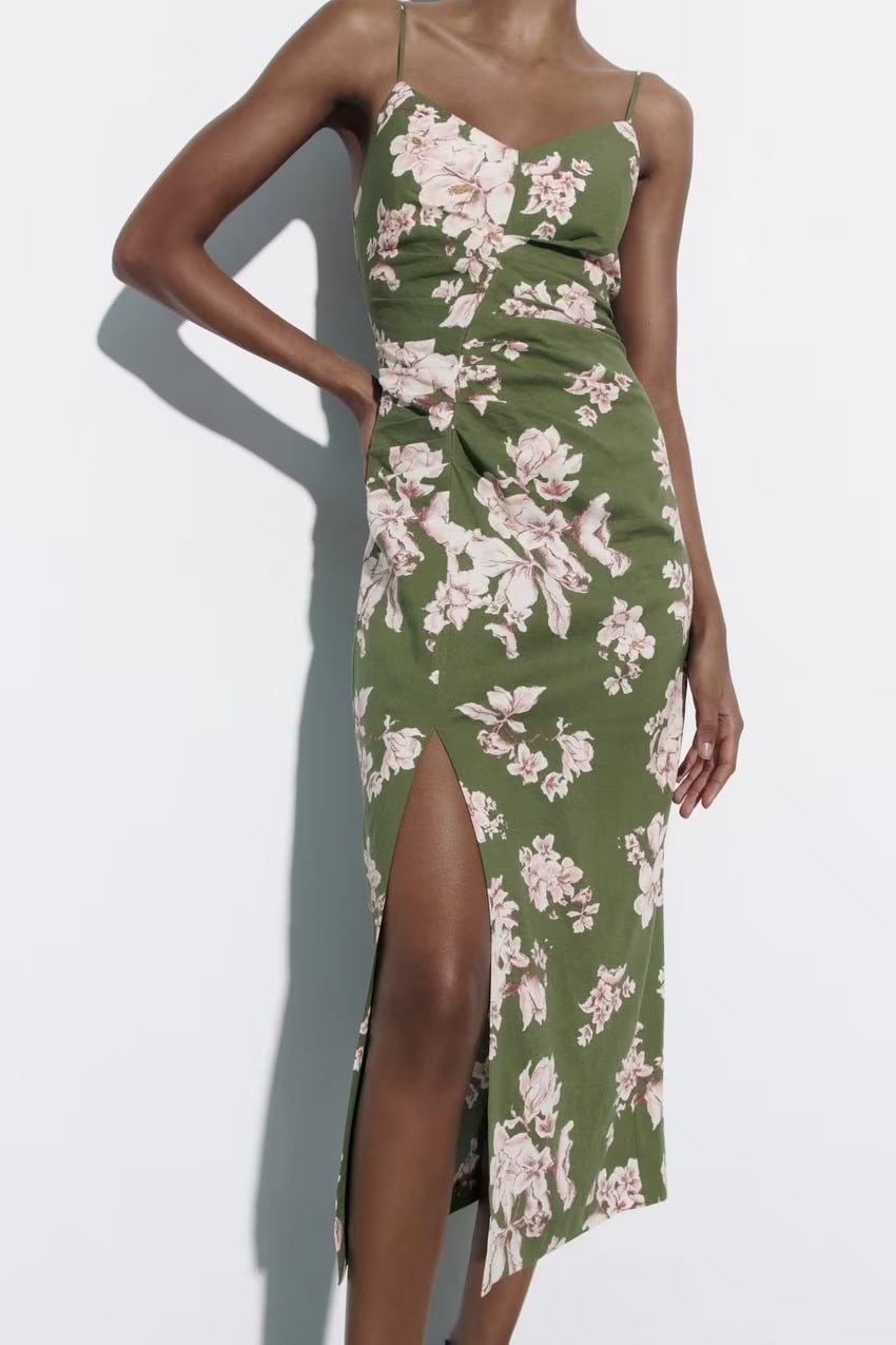 Women Summer Printed Midi Dress