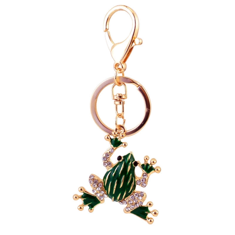 Minimalist Color Block Alloy Inlay Rhinestones Women’s Keychain
