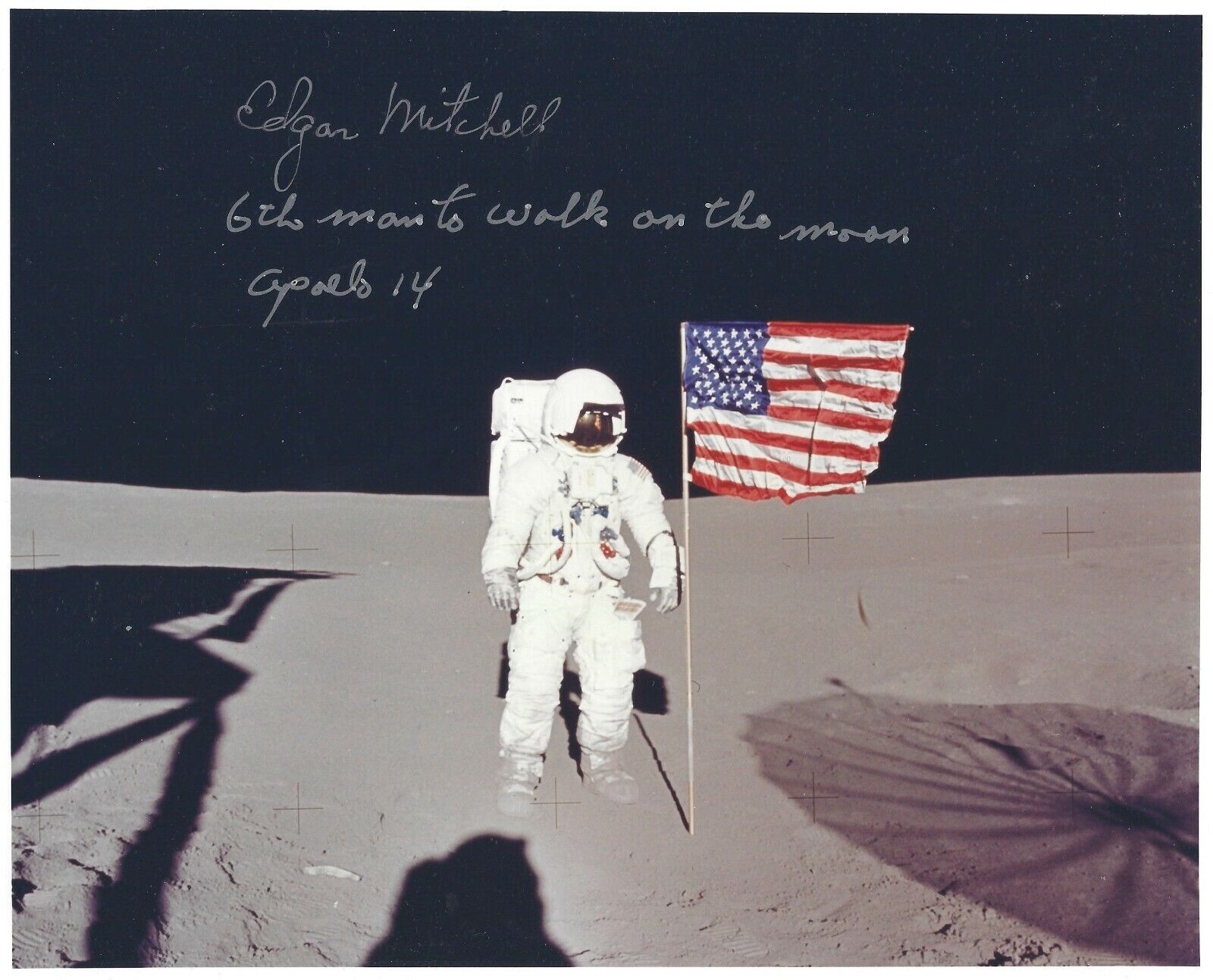 EDGAR MITCHELL APOLLO 14 SIGNED 8x10 Photo Poster painting 2 NASA ASTRONAUT - UACC RD AUTOGRAPH