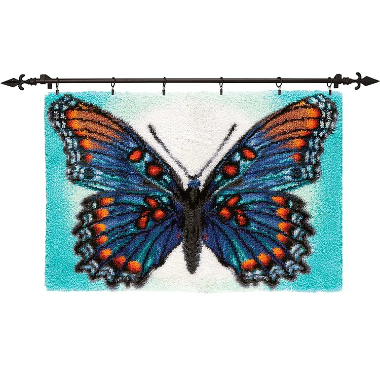 Beautiful Butterfly Rug Latch Hook Kits for Beginner veirousa