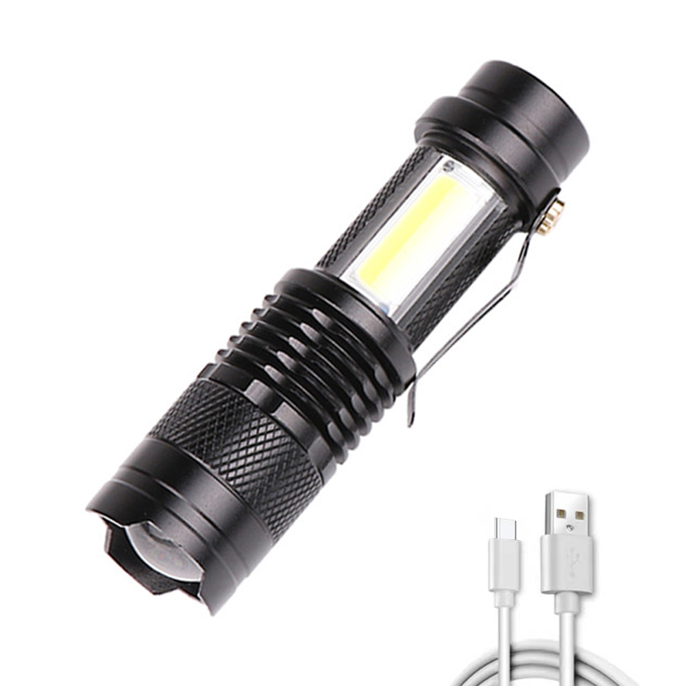 

XPE+COB LED Powerful Flashlight 400mAh Battery Rechargeable Camping Torch, 501 Original