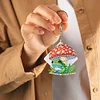 5Pcs DIY Diamond Painting Mushroom Frog Double Sided Keychain