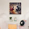 Disney Snow White And Evil Queen-14CT Stamped Cross Stitch 50*50cm/19.69*19.69in