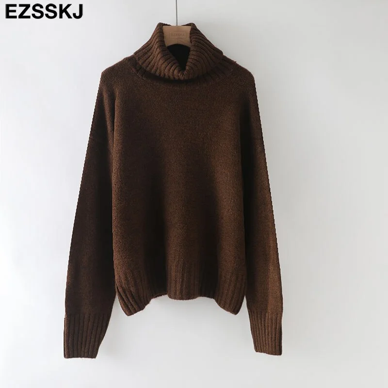 autumn Winter casual cashmere oversize thick Sweater pullovers Women 2021 loose Turtleneck women's sweaters jumper