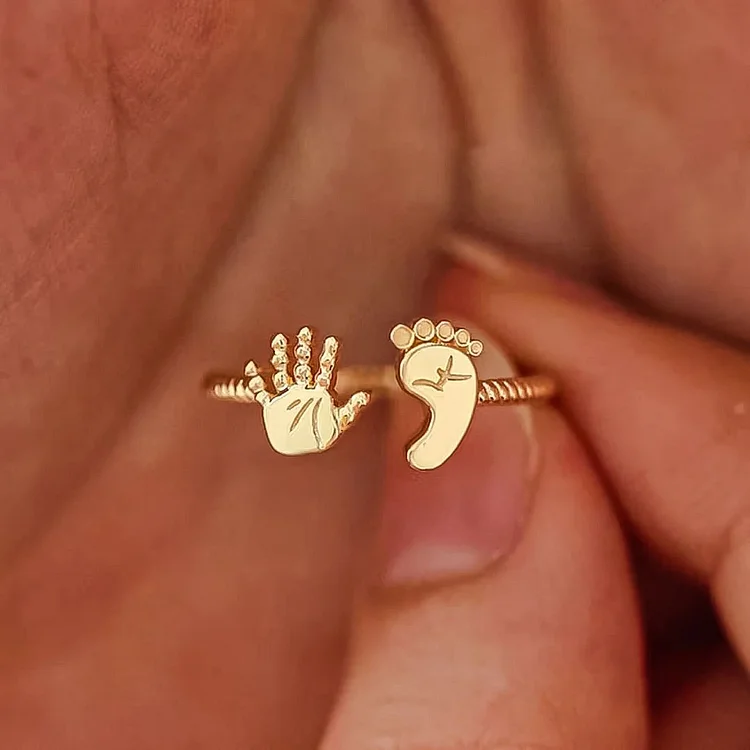 You Are Going to Make a Wonderful Mama Baby Palm and Feet Ring💍