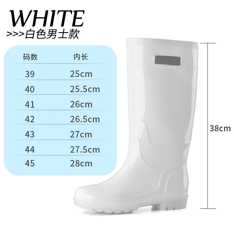 Zhungei Women Rain Boot Hightop Water Shoes Women Rain Boot Fashion Work Waterproof Shoes Nonslip Rubber Shoes Men Luminous Couple Shoes