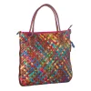 Hand-woven Oversized Colored Leather Leather Shoulder Bag Handbag