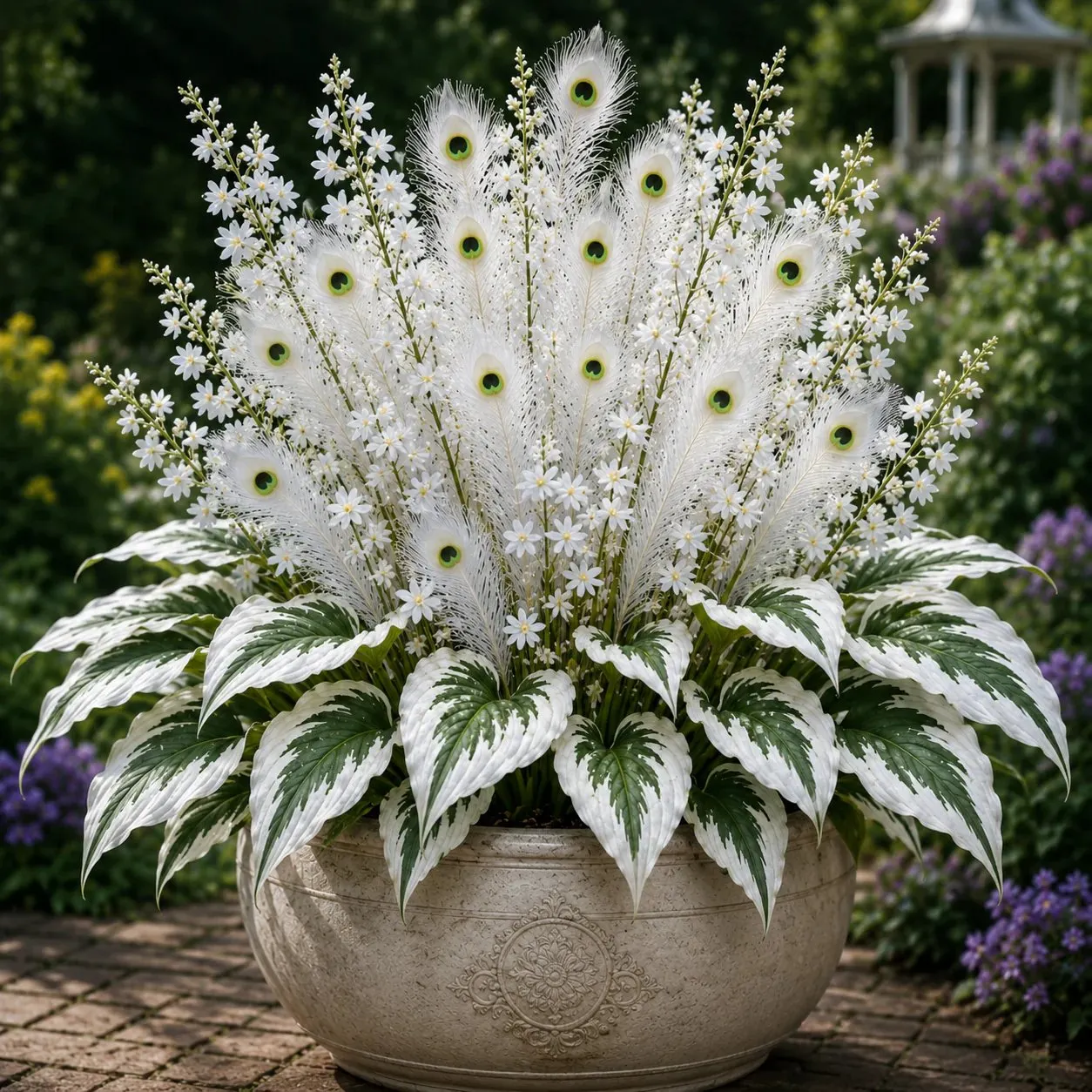 🔥LAST DAY SALE 49% OFF-🏠🤗 Peacock Flame Hosta Seeds💥 Stunning Colors That Brighten Any Space