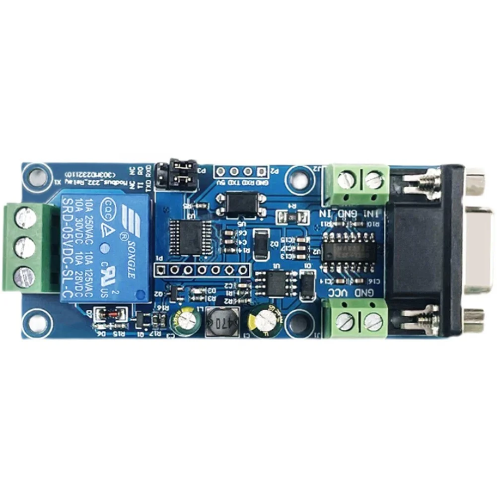 7-24V Power Supply TTL UART RS232 Relay Board Modbus RTU Single Relay Module 1 CH Single Input Modbus Relay Smart Home