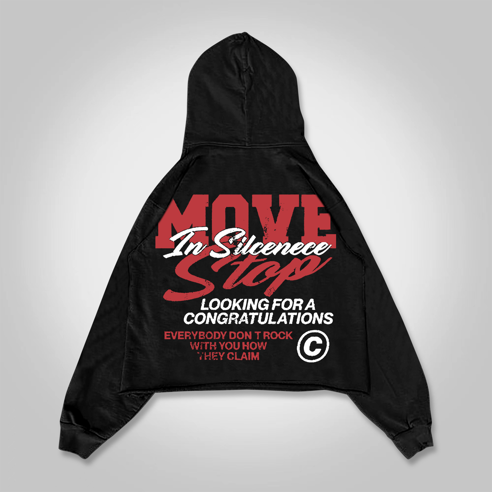 Sopula Vintage Move Stop In Silence Graphics Pocket Hoodie - SOPULA