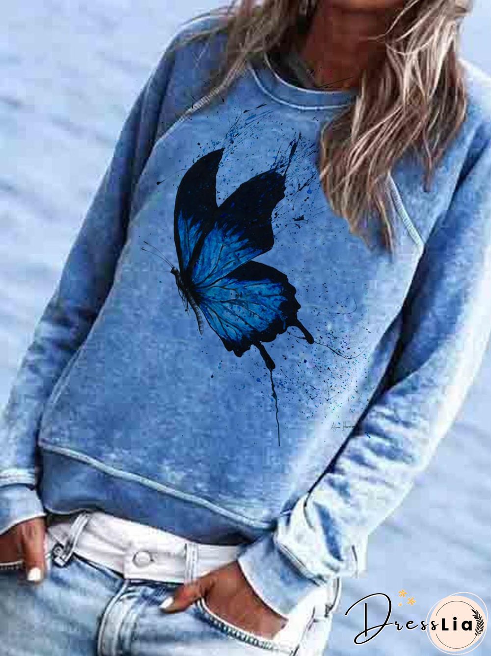 Animal Long Sleeve Cotton-Blend Crew Neck Hoodies & Sweatshirts