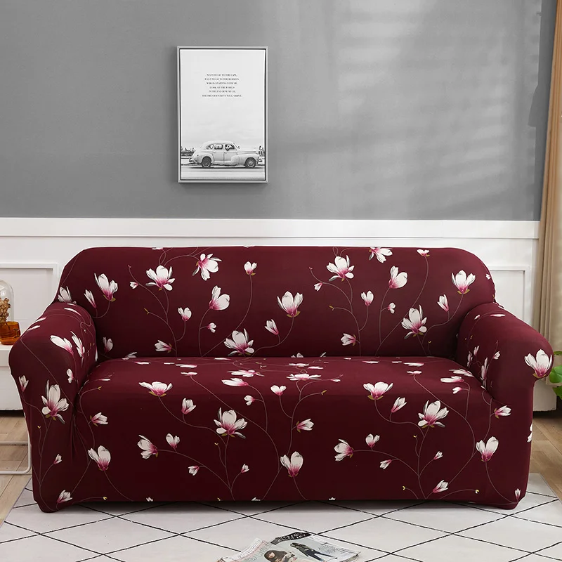 Athvotar Printing Elastic Slipcovers Stretch Sofa Covers for Living Room Corner Couch Cover Sectional Armchair Cover 1/2/3/4 seat