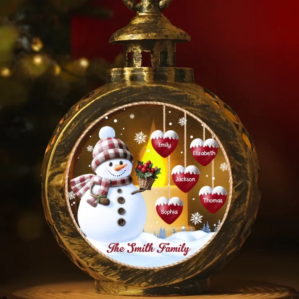 Loveyoufancy My Favorite Part Of Christmas Is Family - Family Personalized Custom Candlelight Lantern Ornament - Christmas Gift For Family Members