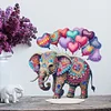 (US Only)2D Flat Print DIY Desktop Elephant Diamond Art Kits Acrylic Bedroom Table Decor