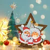 >SALE<Wooden Christmas Table Top Diamond Painting Ornament Kits Xmas Home Decor (D)