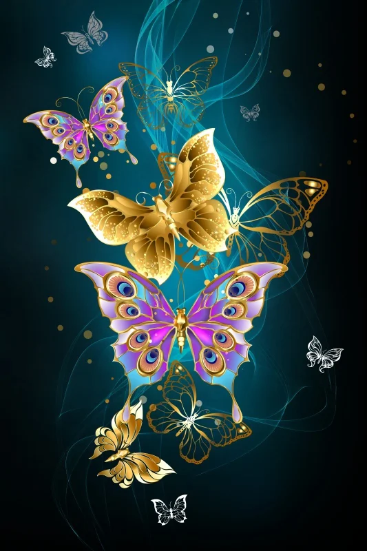 Diamond Painting - Full Round/Square Drill - Butterfly(30*40 - 50*60cm)