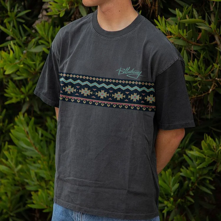 Relaxed Vacation Print Vintage T-Shirt 9c6d