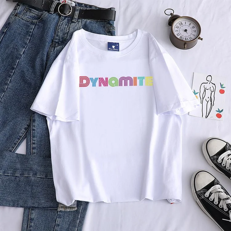 방탄소년단 Dynamite Candy Colors Casual T-shirt