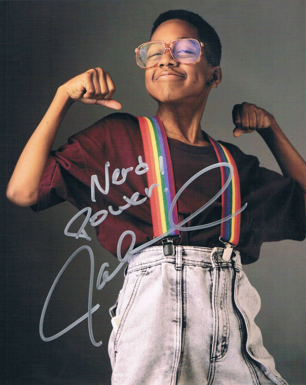 Jaleel White 1976- genuine autograph Photo Poster painting 8x10