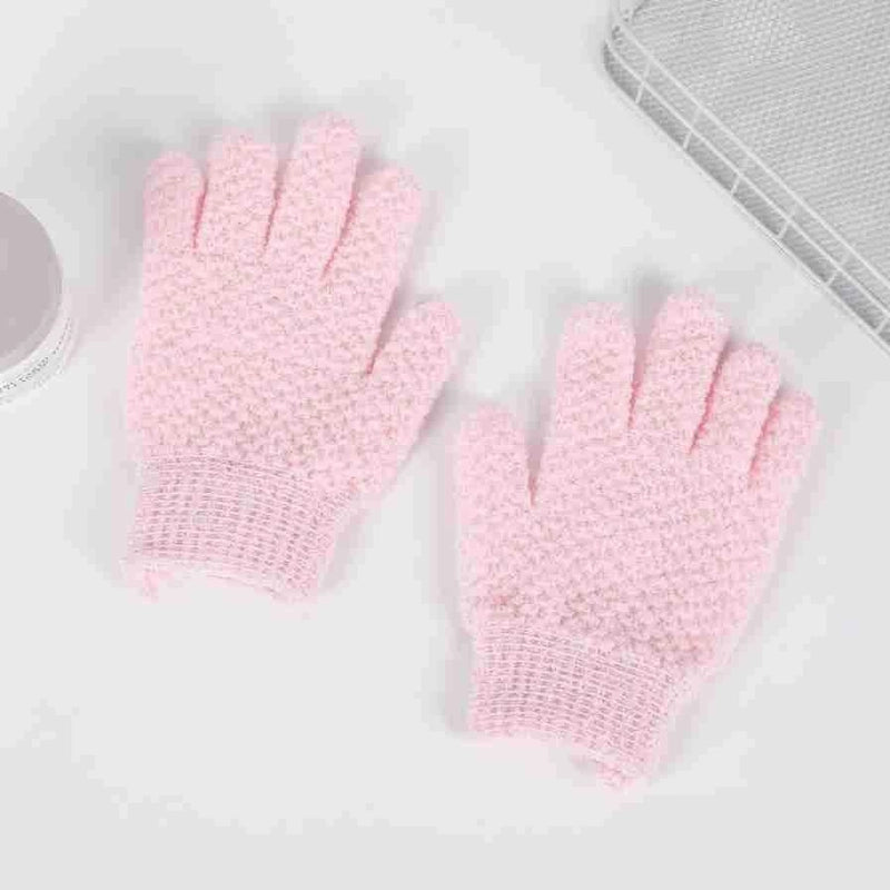 Minimalist Solid Color Nylon Bath Gloves