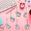 6Pcs DIY Diamond Painting Running Unicorn Keychain