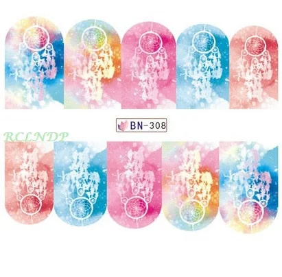 Nail sticker art decoration slider love heart adhesive design Water decals manicure lacquer accessoires polish foil