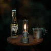 Atmosphere Candle Light Set With Inflatable Aluminum Tank And Wooden Lamp Box Windproof Candlelight Outdoor Lighting Camping Gas Lamp Tent Light