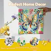 Kits d&rsquo;art color&eacute;s en diamant papillon avec cadre pour adultes, d&eacute;coration int&eacute;rieure 25 cm