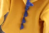 Kid Baby Girl Boy Olympic Velvet Cartoon Dinosaur Coat