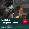 Metabo WEV15-125 HT Lock-On 13.5 Amp 2,800-9,600 rpm Angle Grinder with Electronics and High Torque, 4.5"/5"