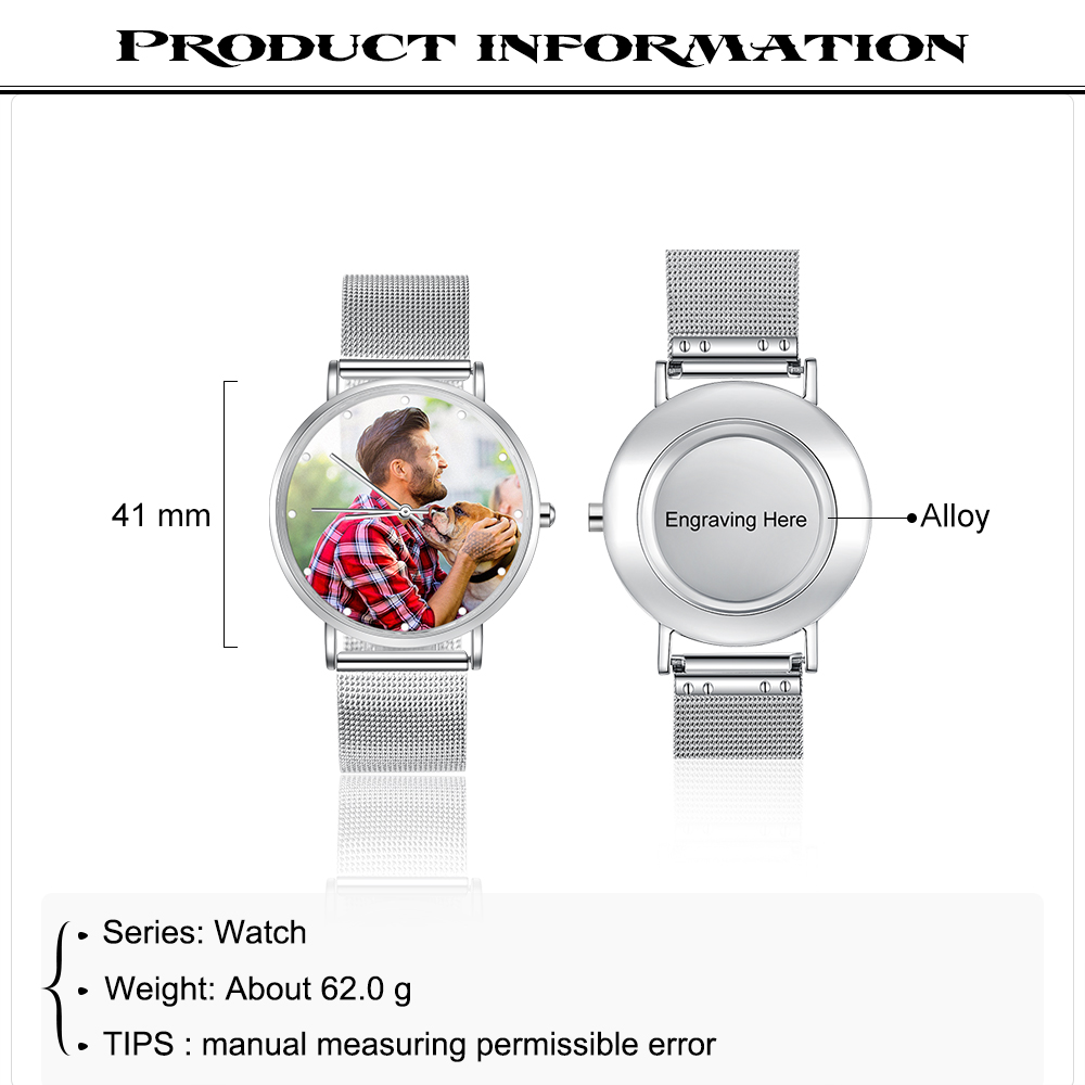 Personalized Photo Watch Custom Picture Watch Gifts For Men