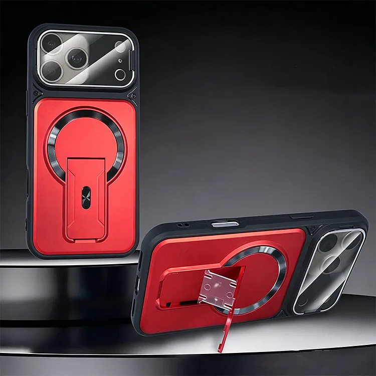 Multifunctional Lens Protection Case with Invisible Stand & Camera Protection for iPhone