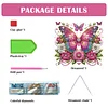 (US Only)Flowers Butterflies Diamond Painting Hanging Pendant DIY Diamond Ornaments