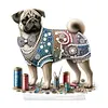 Ornement de bureau en diamant de chien de tailleur - per&ccedil;age &agrave; un seul c&ocirc;t&eacute;