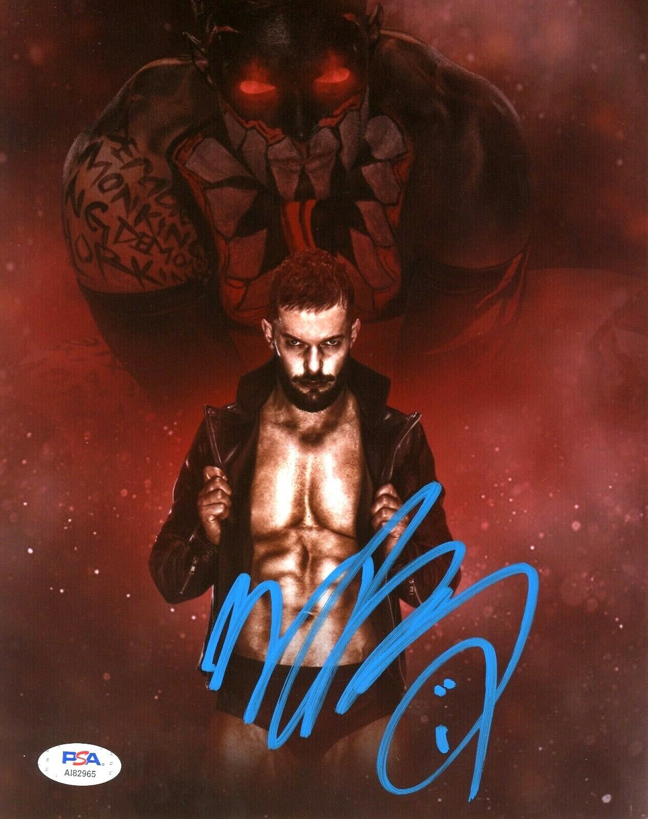 WWE FINN BALOR HAND SIGNED AUTOGRAPHED 8X10 Photo Poster painting WITH PROOF AND PSA DNA COA 62