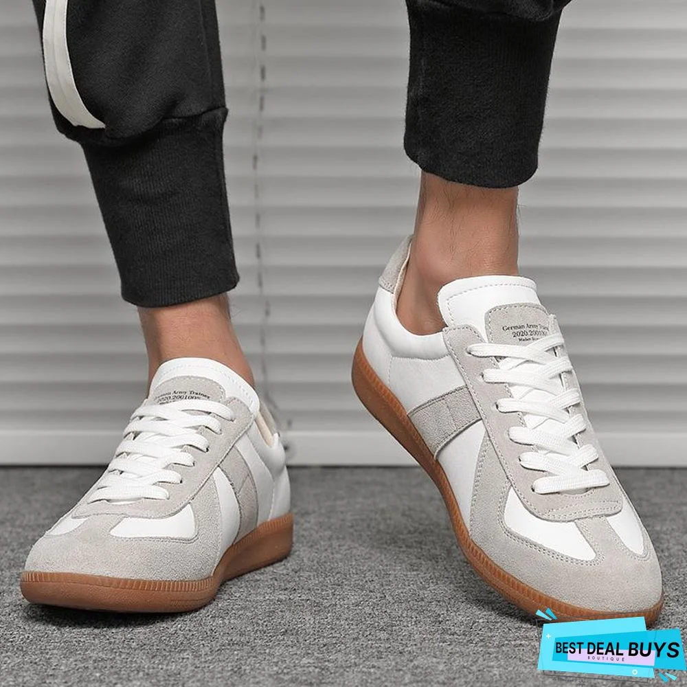 Casual Board German Training Shoes Retro Leather German Training Shoes