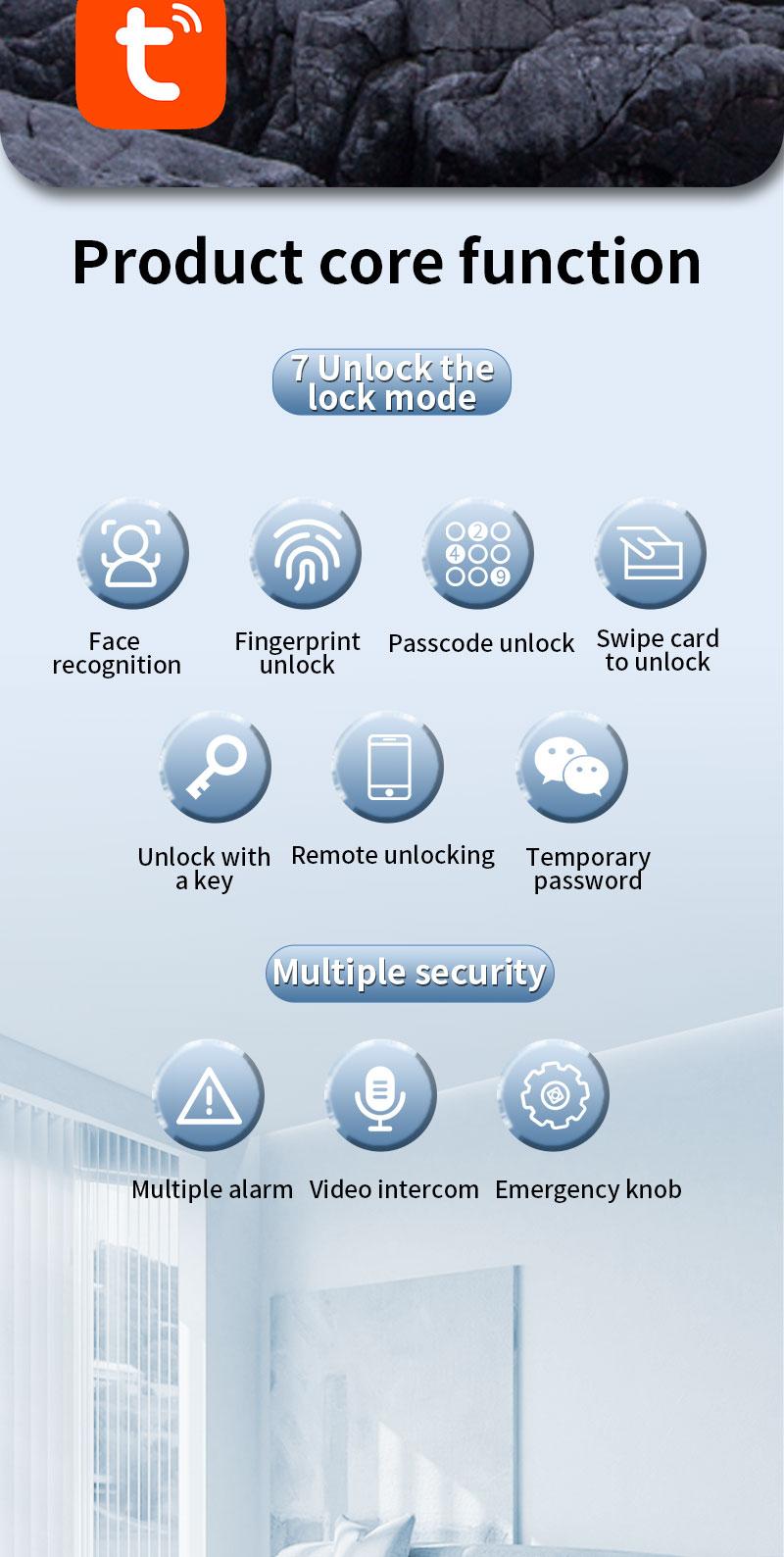 Product Introduction of Puxin DF65 3D Face & Fingerprint Smart Lock - Wi-Fi Enabled, Battery/USB Powered, HD Display, Aluminum Alloy Door Lock for Home Security 1